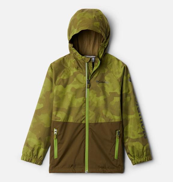 Columbia Dalby Springs Waterproof Jacket Olive Green For Girls NZ74980 New Zealand